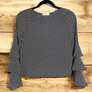 Girls Soprano XL navy floral top